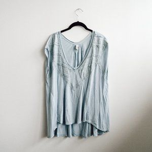 Light Blue Free People Tee